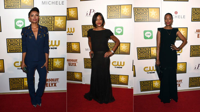 Illustration for article titled Sheer, Shiny and Slinky Gowns at the Critics' Choice Television Awards
